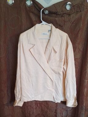 Dana Buchman Light Cream Draped Blazer Jacket